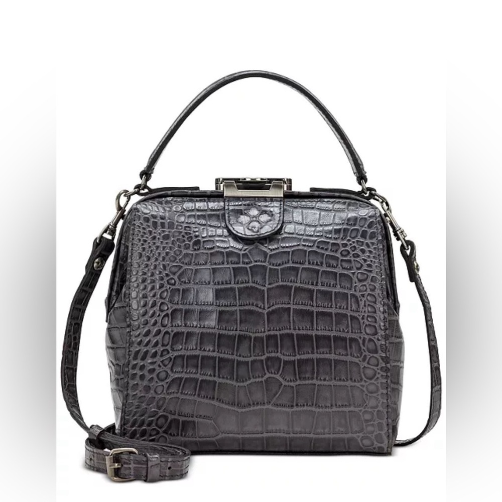 PATRICIA NASH Nela Satchel Black Leather Bag AUTHENTIC NWT (Broken Latch)